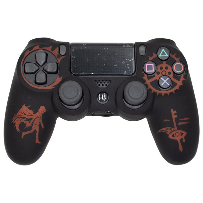 روکش دسته بازی PS4 طرح Genshin Impact مشکی قرمز