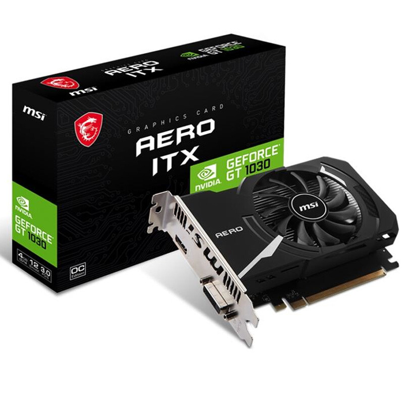 کارت گرافیک MSI GeForce GT1030 Aero ITX 4GD4 OC 4GB DDR4 64Bit