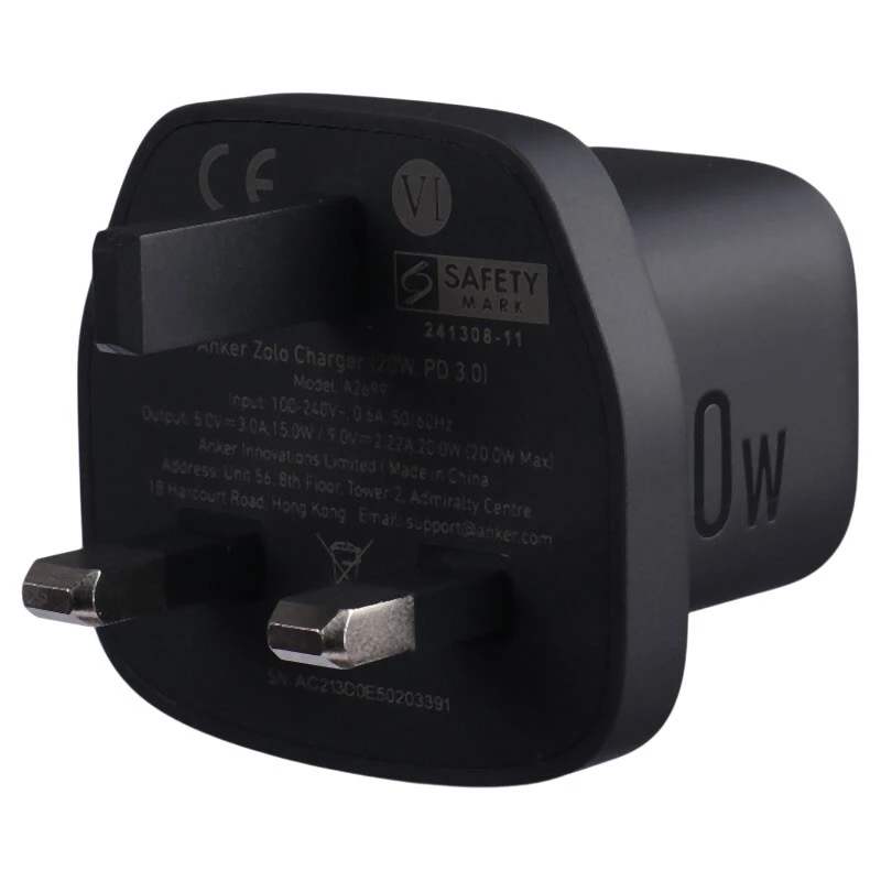 شارژر دیواری 20 وات انکر A2699 PD 3A