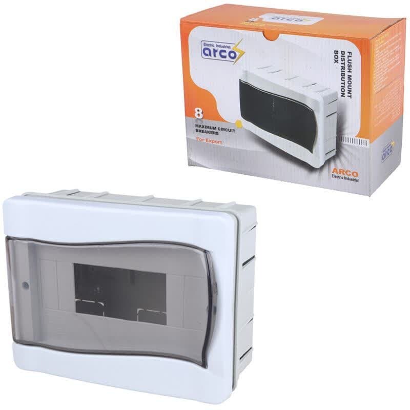 جعبه فیوز مینیاتوری توکار 8 عددی آرکو Arco ADB0012 29.2*21.4cm