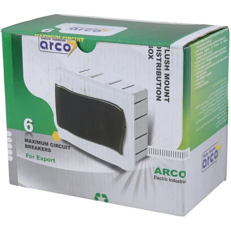 جعبه فیوز مینیاتوری توکار 6 عددی آرکو Arco ADB0012 29.2*21.4cm