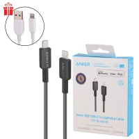 کابل تبدیل فست شارژ Anker 322 A81b5 Type-C To Lightning PD 60W 0.9m + کابل هدیه