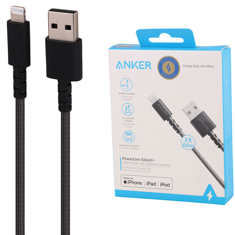 کابل تبدیل فست شارژ Anker A80F5H61 Type-C To Type-C 240W 0.9m + کابل هدیه