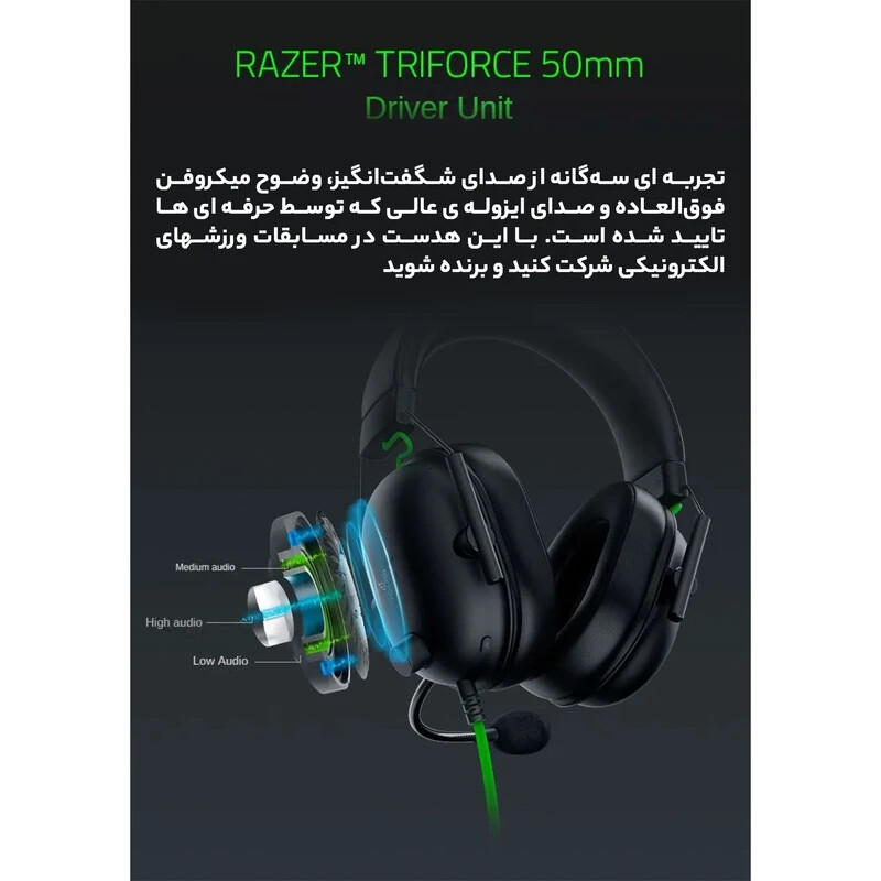 هدست گیمینگ سیم دار Razer BlackShark V2 X White