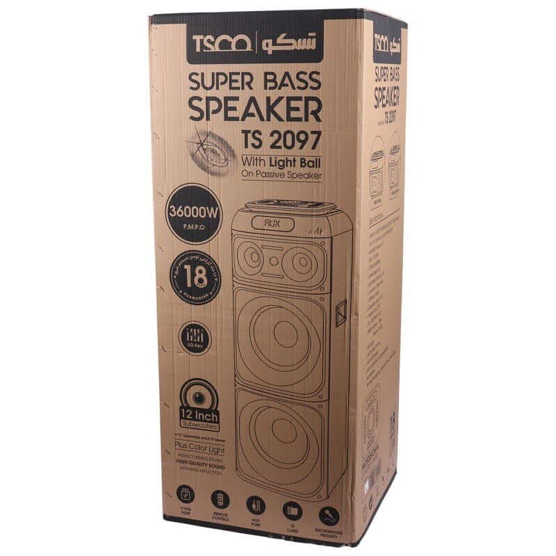 اسپیکر خانگی ایستاده TSCO TS 2097 + میکروفون و ریموت کنترل