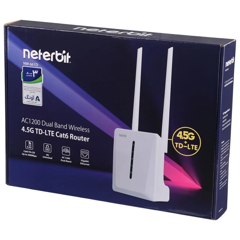 مودم روتر سیمکارتی 4.5G TD-LTE نتربیت NW-661D