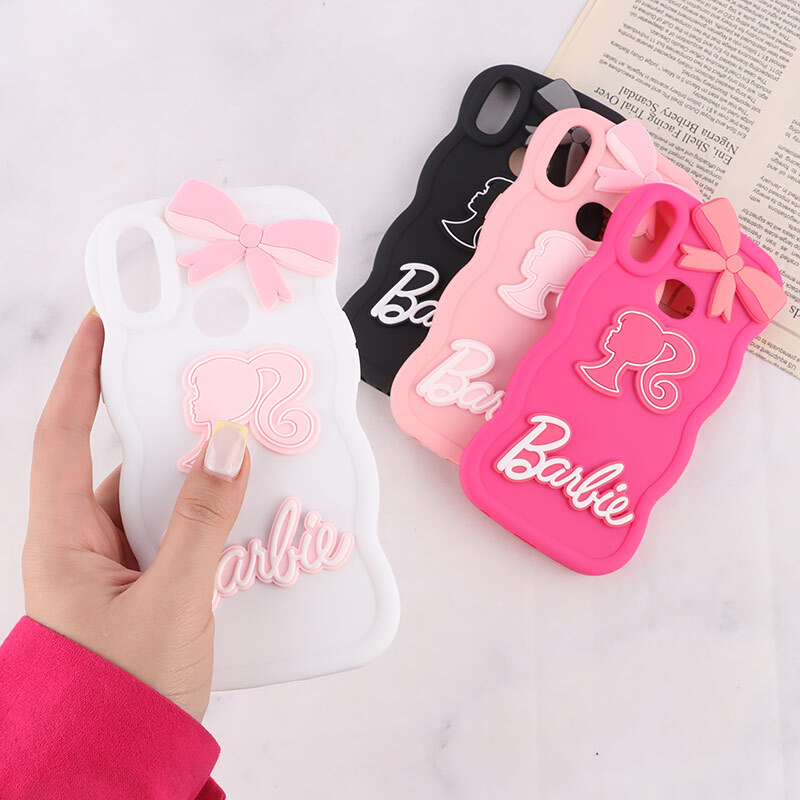 قاب موج دار سامسونگ Galaxy A10S طرح Barbie برجسته