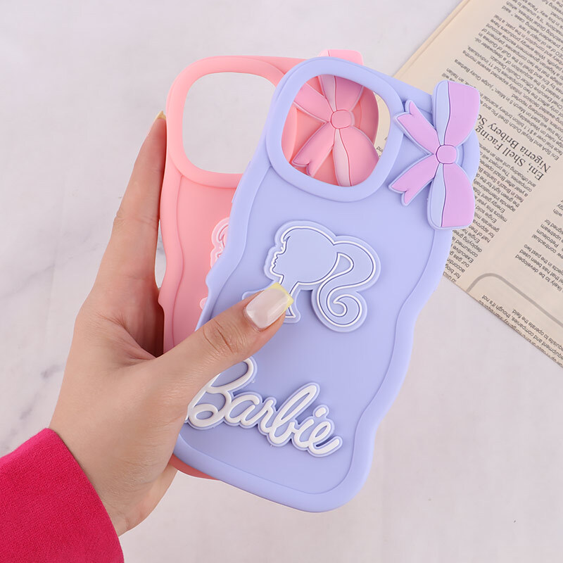 قاب موج دار آیفون iPhone 16 Pro Max طرح Barbie برجسته