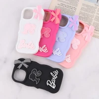 قاب موج دار آیفون iPhone 16 Pro Max طرح Barbie برجسته