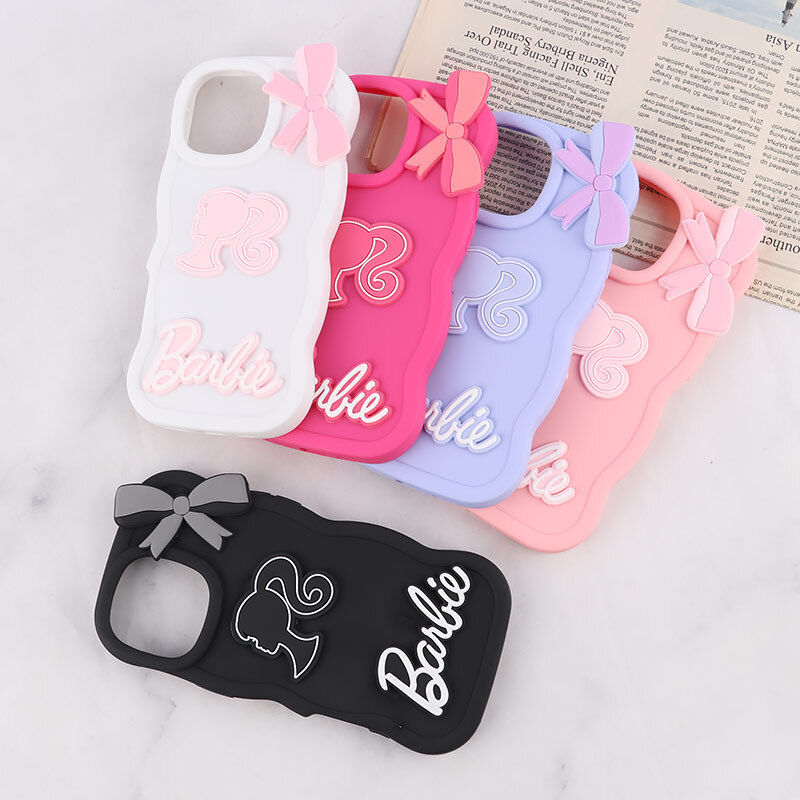 قاب موج دار آیفون iPhone 16 Pro Max طرح Barbie برجسته