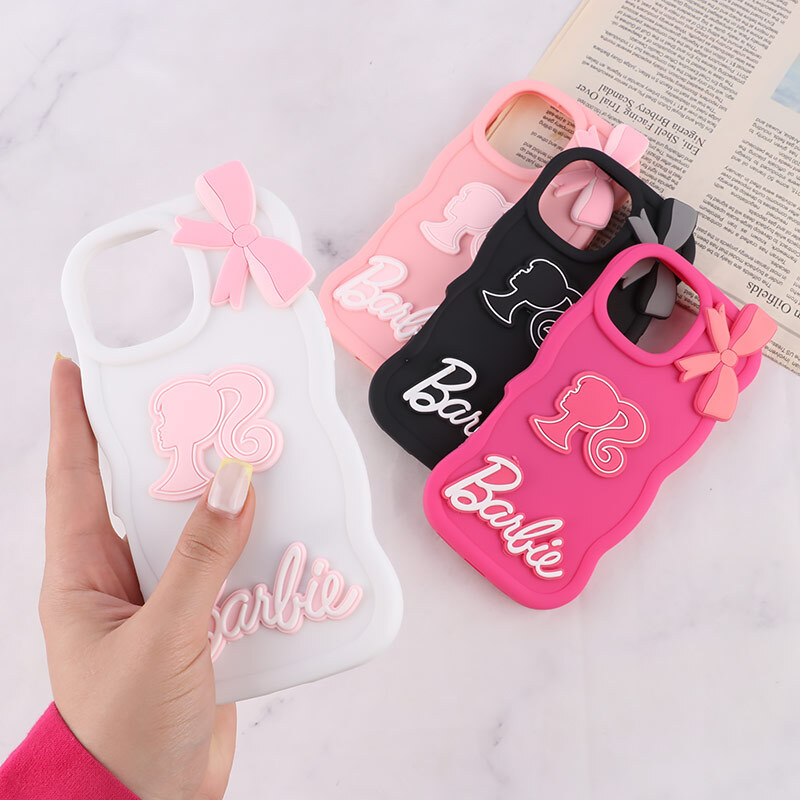 قاب موج دار آیفون iPhone 16 Pro Max طرح Barbie برجسته