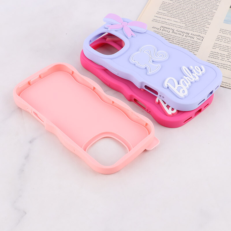 قاب موج دار آیفون iPhone 16 Pro Max طرح Barbie برجسته