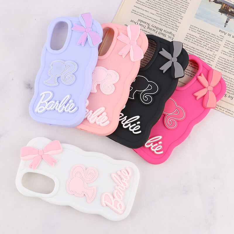 قاب موج دار سامسونگ Galaxy A54 طرح Barbie برجسته