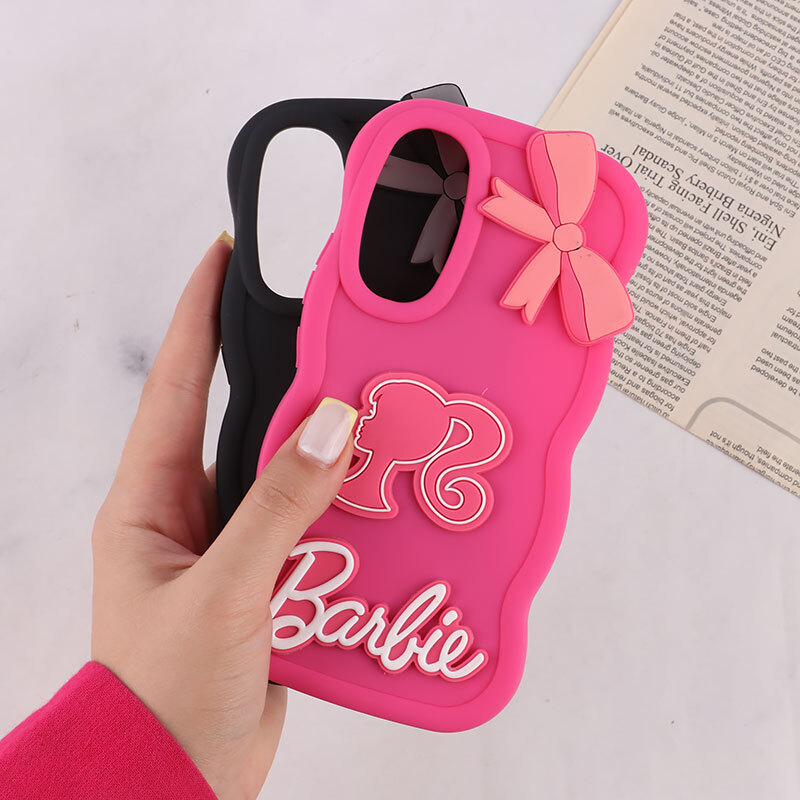 قاب موج دار سامسونگ Galaxy A54 طرح Barbie برجسته