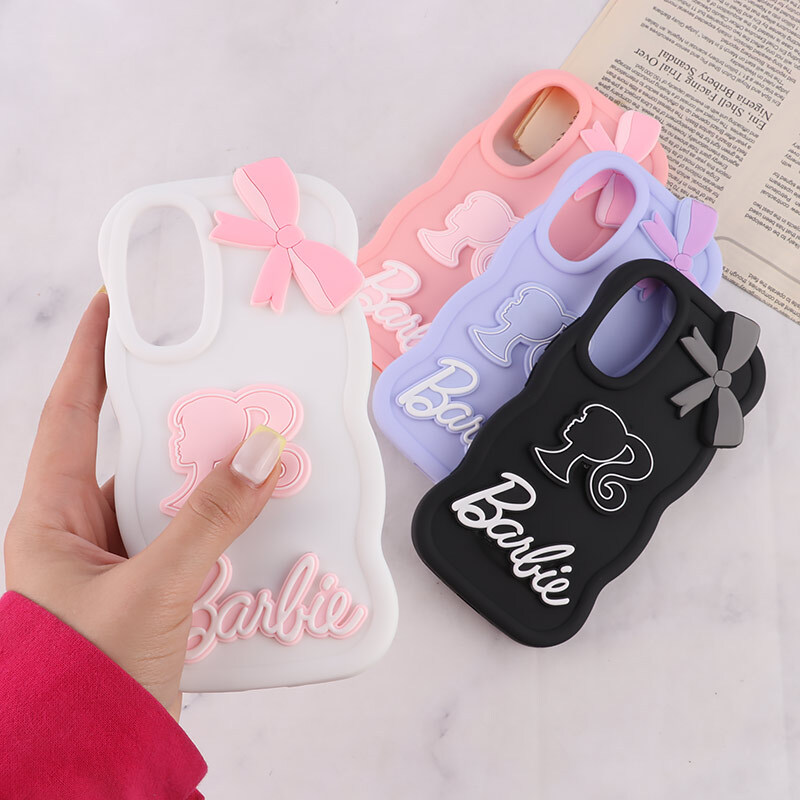 قاب موج دار سامسونگ Galaxy A54 طرح Barbie برجسته