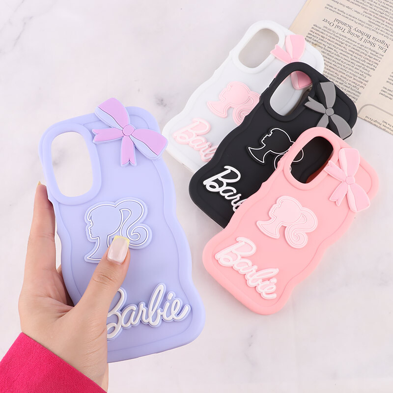 قاب موج دار سامسونگ Galaxy A16 4G / A16 5G طرح Barbie برجسته