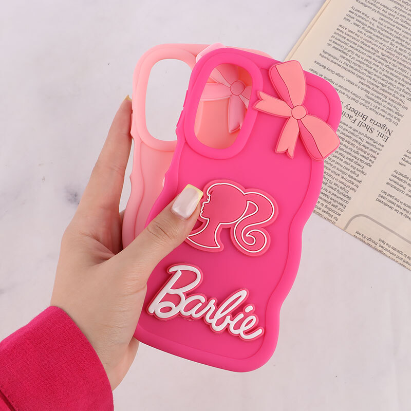 قاب موج دار سامسونگ Galaxy A16 4G / A16 5G طرح Barbie برجسته