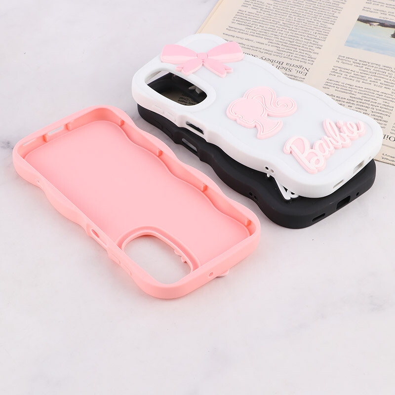قاب موج دار سامسونگ Galaxy A16 4G / A16 5G طرح Barbie برجسته