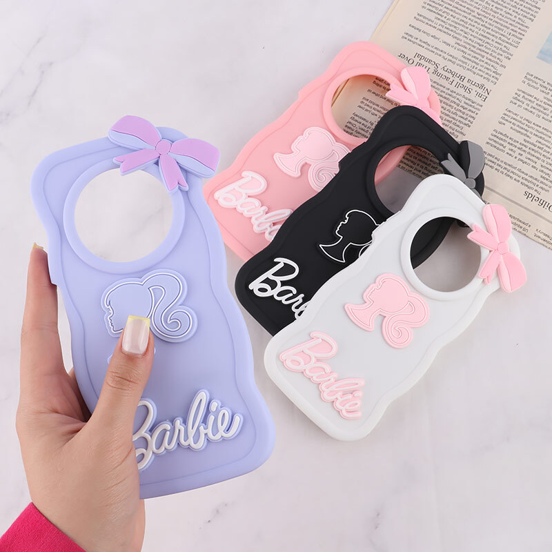 قاب موج دار شیائومی Redmi 14C / Poco C75 طرح Barbie برجسته