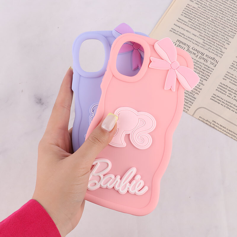 قاب موج دار سامسونگ Galaxy A06 طرح Barbie برجسته
