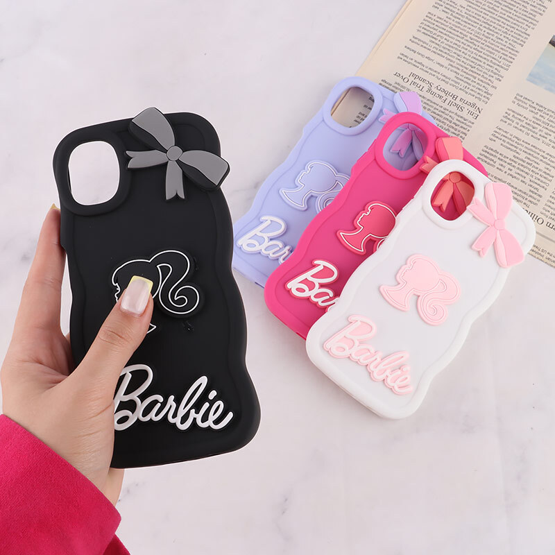 قاب موج دار سامسونگ Galaxy A06 طرح Barbie برجسته