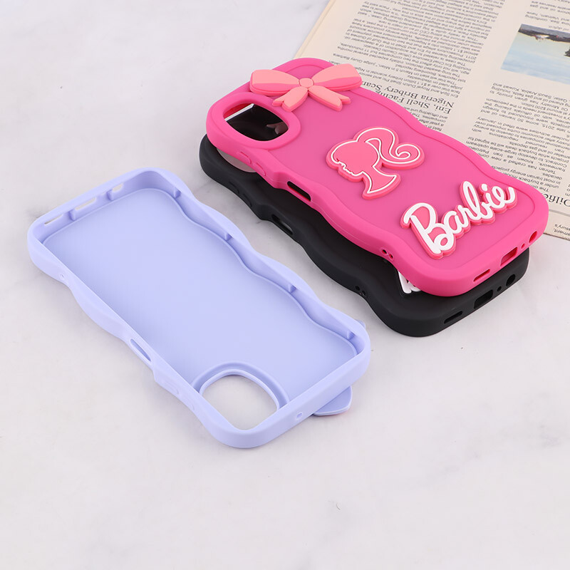 قاب موج دار سامسونگ Galaxy A06 طرح Barbie برجسته