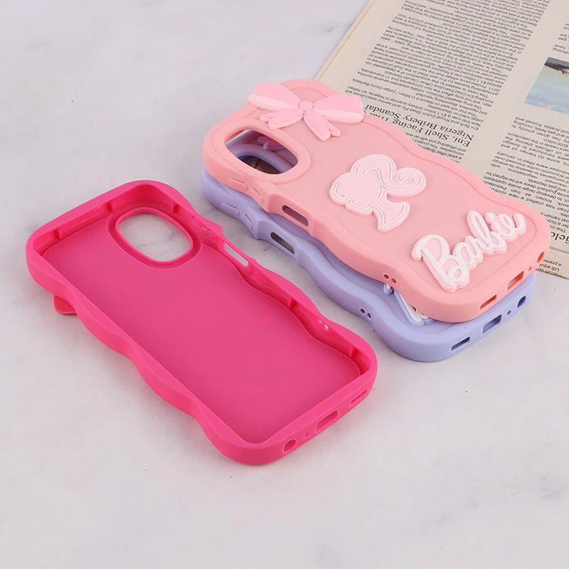 قاب موج دار سامسونگ Galaxy A13 4G طرح Barbie برجسته