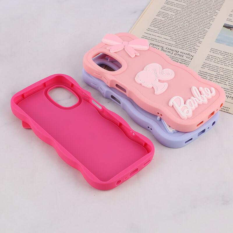 قاب موج دار سامسونگ Galaxy A13 4G طرح Barbie برجسته