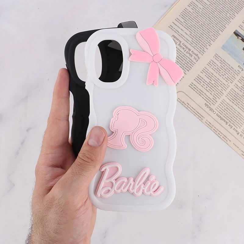 قاب موج دار سامسونگ Galaxy A13 4G طرح Barbie برجسته
