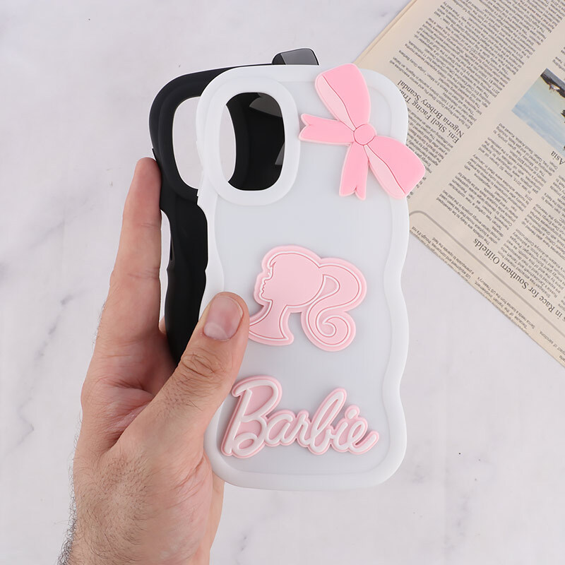 قاب موج دار سامسونگ Galaxy A13 4G طرح Barbie برجسته