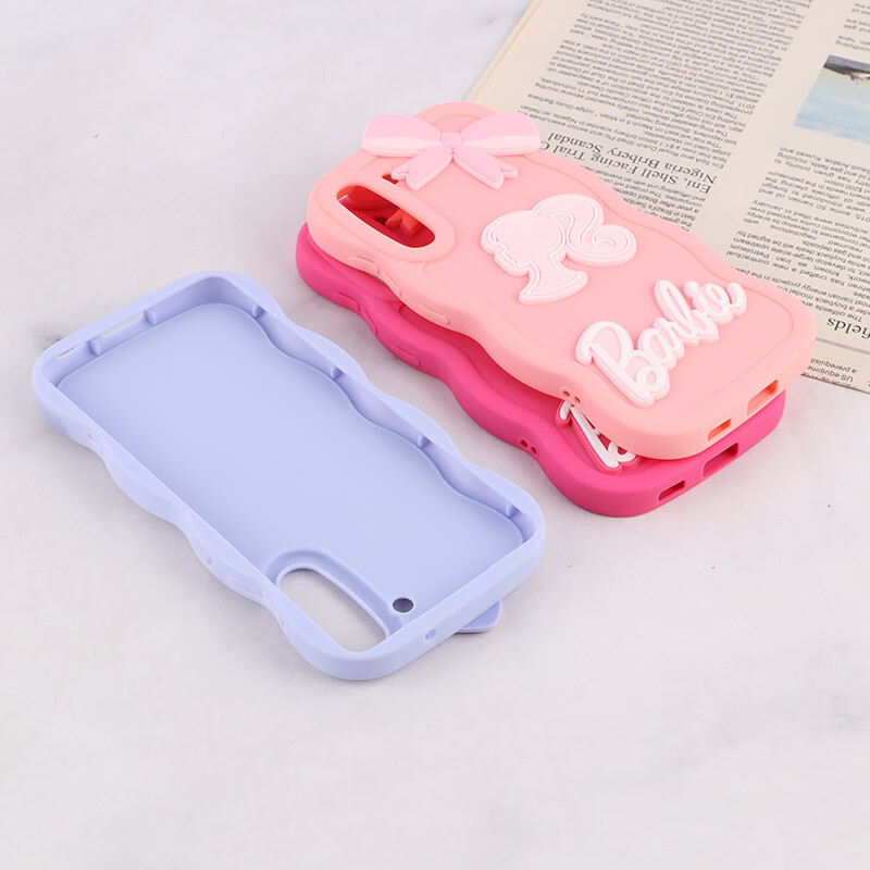 قاب موج دار سامسونگ Galaxy S21 FE 5G طرح Barbie برجسته