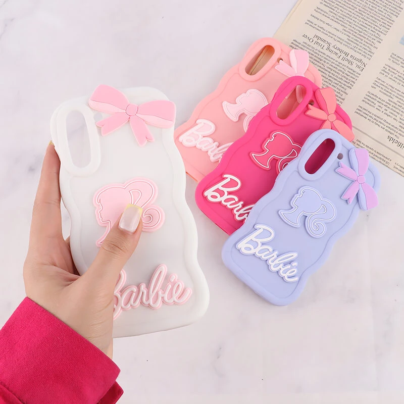 قاب موج دار سامسونگ Galaxy S21 FE 5G طرح Barbie برجسته