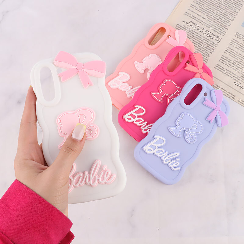 قاب موج دار سامسونگ Galaxy S21 FE 5G طرح Barbie برجسته