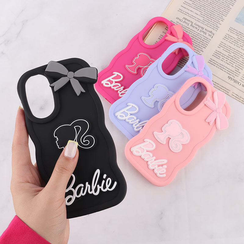 قاب موج دار سامسونگ Galaxy A56 طرح Barbie برجسته