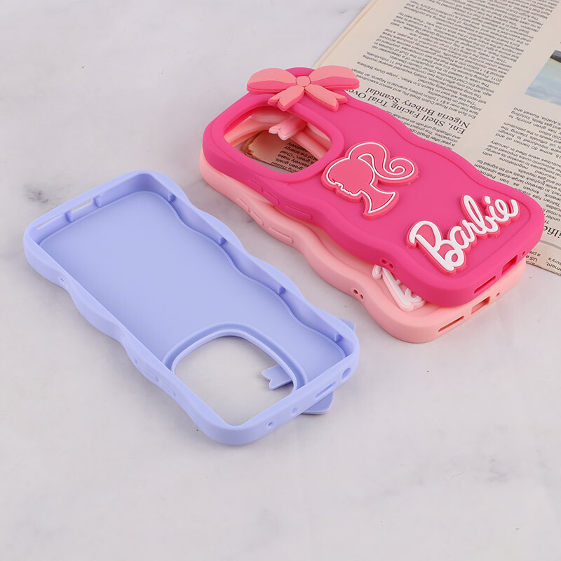 قاب موج دار شیائومی Poco M6 Pro 4G طرح Barbie برجسته