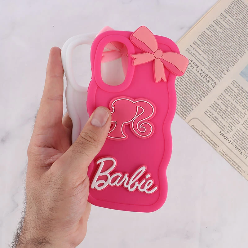 قاب موج دار سامسونگ Galaxy A32 4G طرح Barbie برجسته