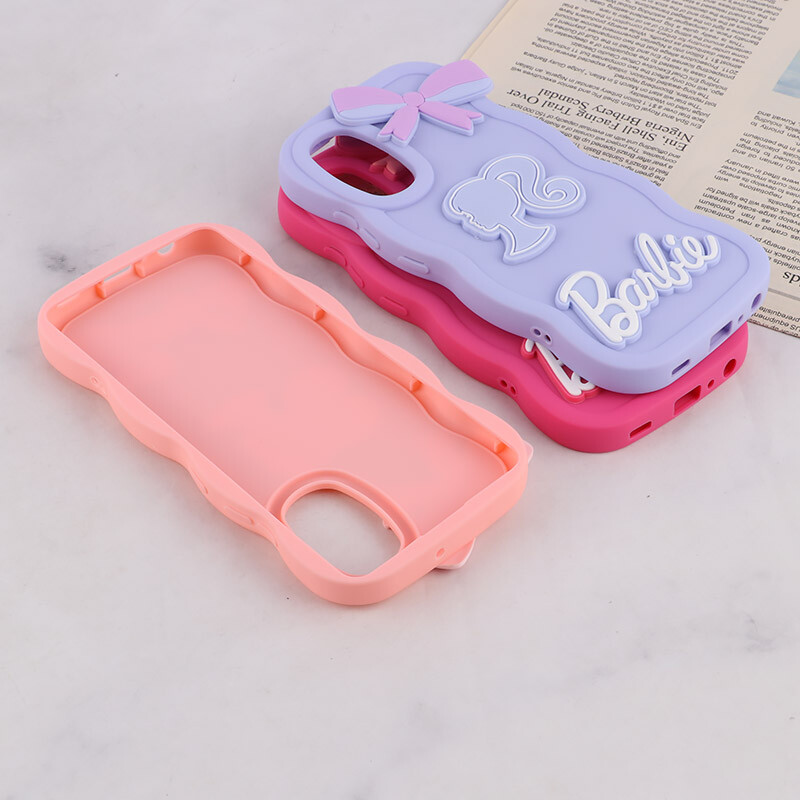 قاب موج دار سامسونگ Galaxy A32 4G طرح Barbie برجسته