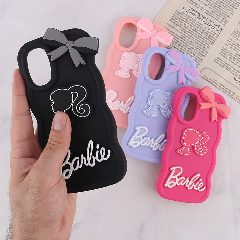 قاب موج دار سامسونگ Galaxy A32 4G طرح Barbie برجسته