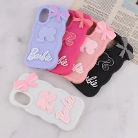 قاب موج دار سامسونگ Galaxy A32 4G طرح Barbie برجسته