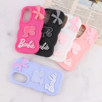 قاب موج دار سامسونگ Galaxy S24 FE طرح Barbie برجسته