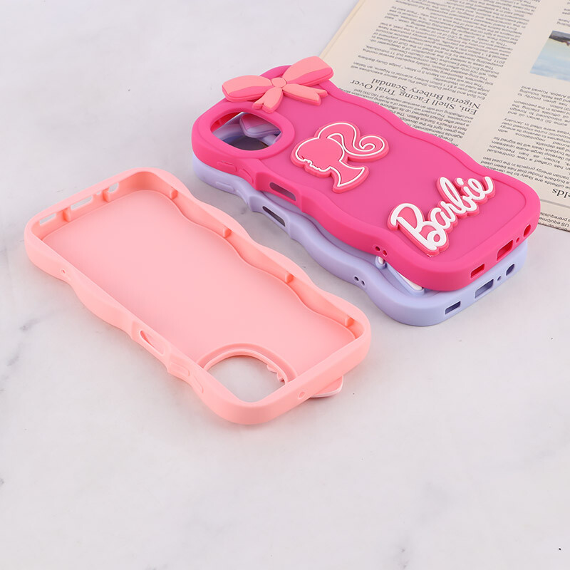قاب موج دار سامسونگ Galaxy A12 / M12 طرح Barbie برجسته