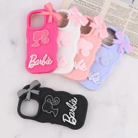 قاب موج دار آیفون iPhone 16 Pro طرح Barbie برجسته