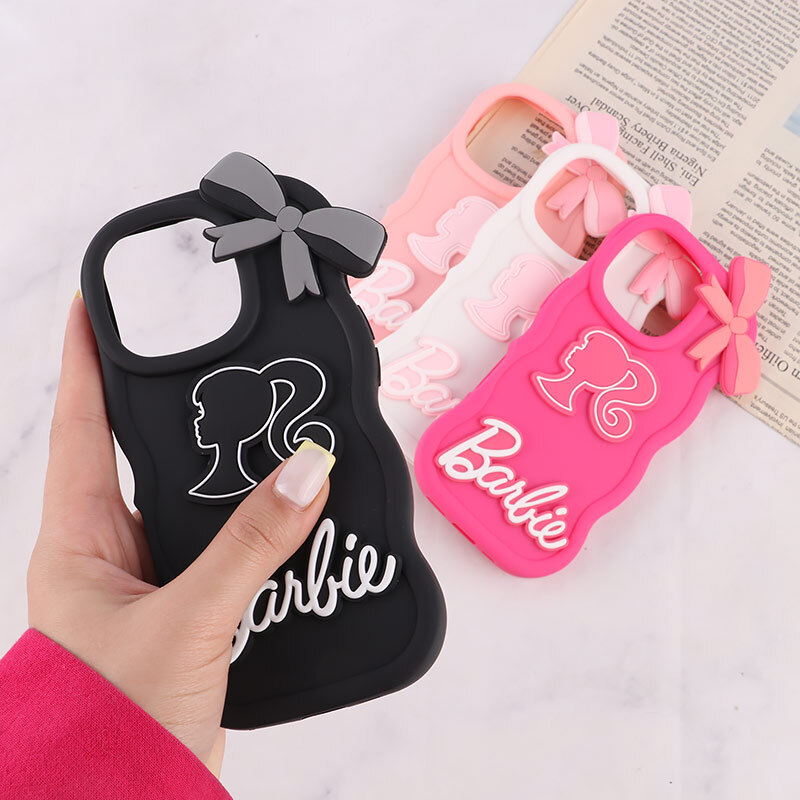 قاب موج دار آیفون iPhone 16 Pro طرح Barbie برجسته