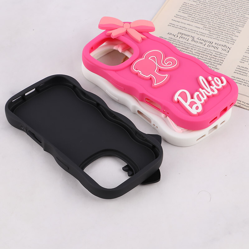قاب موج دار آیفون iPhone 16 Pro طرح Barbie برجسته