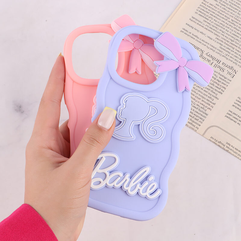 قاب موج دار آیفون iPhone 16 Pro طرح Barbie برجسته