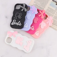 قاب موج دار آیفون iPhone 13 / 14 طرح Barbie برجسته