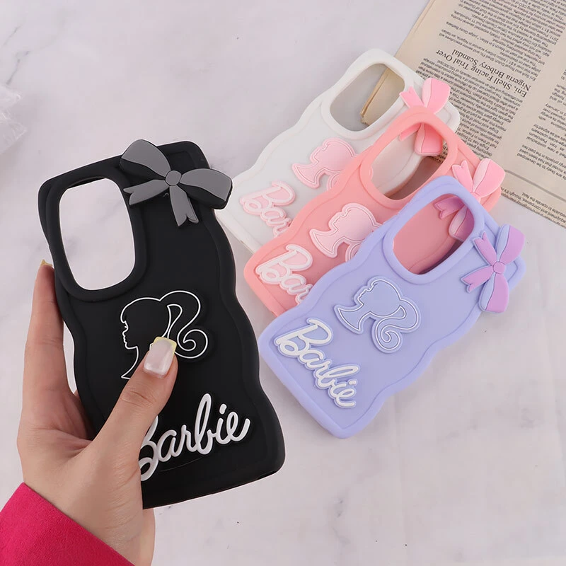 قاب موج دار سامسونگ Galaxy S24 Ultra طرح Barbie برجسته