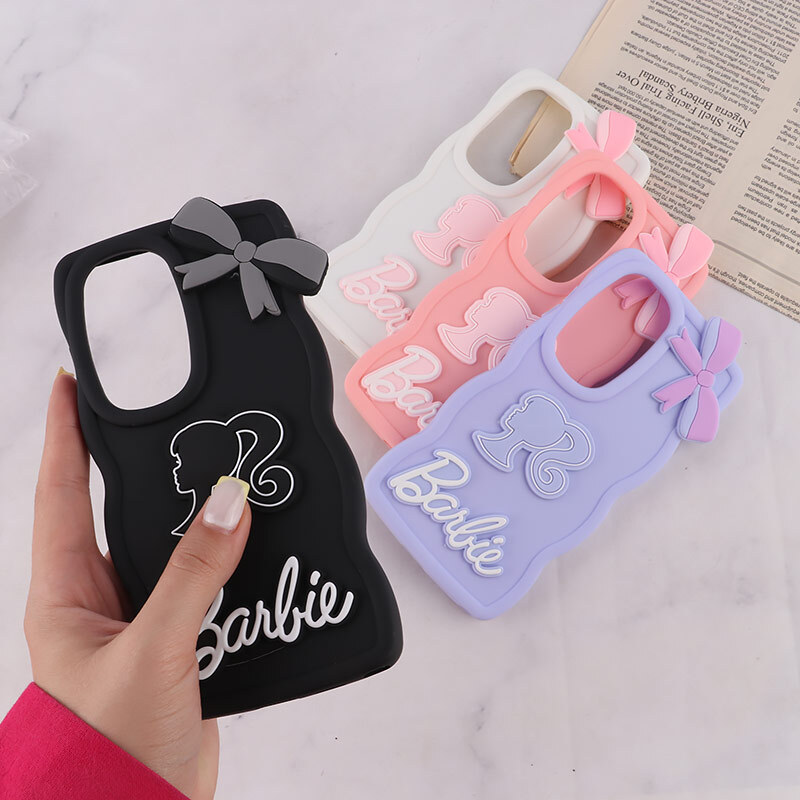 قاب موج دار سامسونگ Galaxy S24 Ultra طرح Barbie برجسته