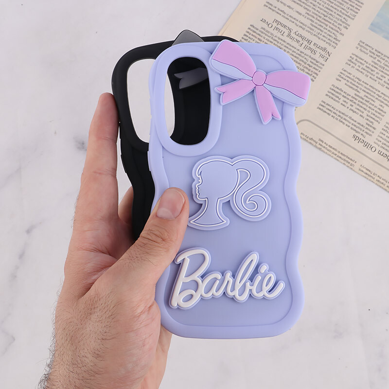 قاب موج دار سامسونگ Galaxy S23 FE 5G طرح Barbie برجسته