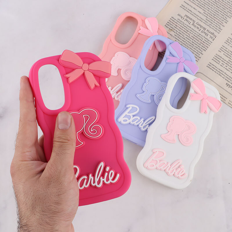 قاب موج دار سامسونگ Galaxy S23 FE 5G طرح Barbie برجسته